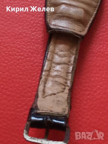 JUNGHANS SHOCKPROOF Стар НЕМСКИ РЯДЪК ВИНТИДЖ МЕХАНИЧЕН ЧАСОВНИК ЮНГХАНС РЕТРО КАИШКА Ест КОЖА 29335, снимка 12 - Антикварни и старинни предмети - 37399957