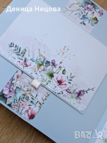 Ръчно изработен семеен албум за снимки, подарък за жена, подарък за Осми март, снимка 8 - Подаръци за жени - 53429236