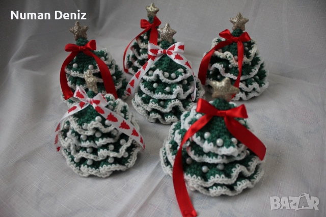 Коледна плетена елха за подарък , снимка 6 - Коледни подаръци - 52584904
