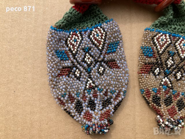 Стара кесия с мъниста пунгия, снимка 2 - Други ценни предмети - 32374778