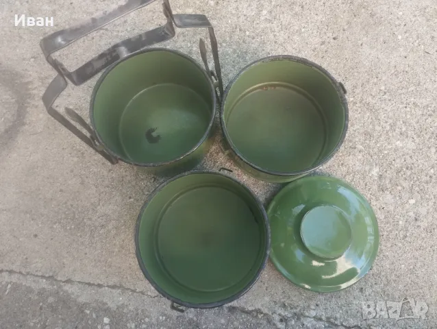 Соц емайлирани съдове за храна , снимка 5 - Антикварни и старинни предмети - 50295707