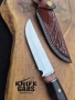 Висококачествен ръчно изработен нож с кожена кания,LN404, снимка 4