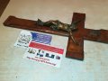 кръст с христос-дърво/мед/месинг-внос франция 2907212043, снимка 6