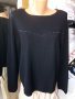 Черна блуза от фино и еластично плетиво с черни камъчета, снимка 1 - Блузи с дълъг ръкав и пуловери - 39166370