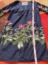 Синя рокля на цветя с пайети Размер М, снимка 1 - Рокли - 43390944