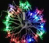 Многоцветни коледни LED лампички с еленчета с щепсел - Многоцветни, дължина - 5м ,28бр лампички, снимка 1 - Декорация за дома - 43023918