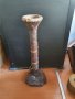 Стар дървен сувенир - свещник, снимка 2
