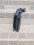 Малка черна дамска чанта с цял капак с частичен бял метален обков на ръба през рамо или през тялото , снимка 3