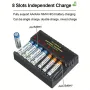 Интелигентно бързо зарядно устройство за батерииAA/AAA, 8 слота, снимка 3