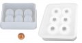 6 топчета за наниз силиконов молд калъп форма за бижутерски сладкарски и смола изделия, снимка 1 - Форми - 27423702