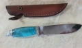 Ръчно изработен нож от стомана 65×13 инструментална скалпелна стомана руска ножът е закален на 56 / , снимка 16