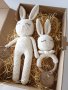 Зайчета ръчна изработка, плетени зайчета, играчка за бебе, неутрален цвят зайче, снимка 9