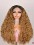 Светло кафява омбре дантелена перука с тъмни корени лейс фронт 13*4*1, снимка 5