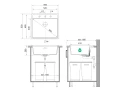 Бяла кухненска мивка за вграждане под плот Берген 60 Low 560x530 мм, снимка 7