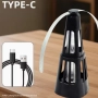 LED UV Капан за насекоми с USB зареждане – 2-в-1 Вентилатор за защита на храната, снимка 3