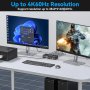 Нов Двоен Монитор КВМ Суич 4K Резолюция USB 3.0, снимка 4