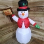 Снежен човек,надуваем,LED светлини,многоцветен, снимка 4