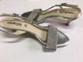 италиански сребърни сандали 41номер ток 7см нови, снимка 1 - Сандали - 33284251