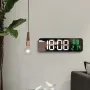 Електронен LED часовник-огледало с будилник и термометър, снимка 4
