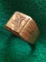 Пръстен стар бронзов КРАСИВО ОРНАМЕНТИРАН ПОЗЛАТЕН РЪЧНА ИЗРАБОТКА 21860, снимка 7