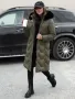 Дамско дълго ватирано зимно яке, 3цвята , снимка 10