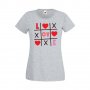 Дамска тениска Свети Валентин Tic Tac Toe Love 1, снимка 2