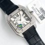 Мъжки часовник Cartier Santos 100 Stainless Steel - Diamond Afterset с автоматичен механизъм, снимка 2