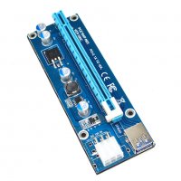 НОВ Екстендер Estillo Riser Card 6Pin PCI-Е x 1 към PCI-Е x16 риг крипто рейзъри, снимка 4 - Кабели и адаптери - 35148639