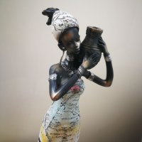 Статуетка Африканска жена 35см. , снимка 2 - Други - 37524587