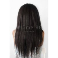 Дълга тъмнокестенява обемна лейс фронт перука Марчела, снимка 2 - Аксесоари за коса - 39374799