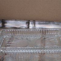 Посребрен поднос със стъклени купи, снимка 12 - Антикварни и старинни предмети - 40281783