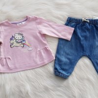 Дънков потур и блуза  H&M 3-6 месеца, снимка 6 - Комплекти за бебе - 28047589
