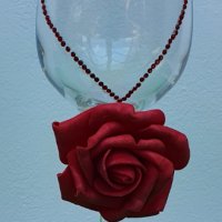 Декорирана чаша със сърце и роза, снимка 5 - Декорация за дома - 37415644