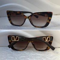 Valentino дамски слънчеви очила котешко око с лого 1:1, снимка 1 - Слънчеви и диоптрични очила - 35495445