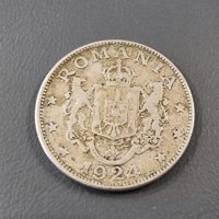 Монета. Румъния. 2 леи. 1924 година. Рядка монета. Непочиствана., снимка 3 - Нумизматика и бонистика - 37799323
