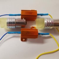 LED лампи за мичач  в комплект с  товарни съпротивления, снимка 1 - Аксесоари и консумативи - 26982960