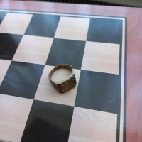 Старинен меден пръстен мъжки винтидж проба 585, снимка 7 - Декорация за дома - 38394092