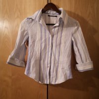 Нова риза - 55% Tally Weijl вталена XS синьо бяла, снимка 1 - Ризи - 32335854
