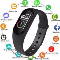 НОВАТА M4 Smart фитнес гривна часовник крачкомер fitness band пулс, снимка 2 - Смарт гривни - 27898876