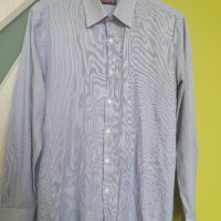 Мъжка риза дълъг ръкав вталена Iventi р-р L 41-42 , снимка 2 - Ризи - 33019571