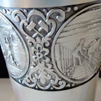Чаша,халба от калай в чест на Миньорите. , снимка 7 - Антикварни и старинни предмети - 39967991