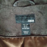 дамско сако H&M кадифе, кафяво  , номер 40, снимка 3 - Сака - 27440280
