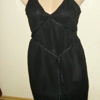 Всичко по 5 лв - Черна рокля от шифон с подплата, снимка 1 - Рокли - 40550871
