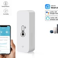 Tuya Smart Temperature And Humidity Sensor WiFi APP Remote Monitor For Smart Home var SmartLife Work, снимка 1 - Други стоки за дома - 40661189
