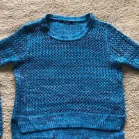 Плетен синьо-зелен пуловер GinaTricot XS, снимка 3 - Блузи с дълъг ръкав и пуловери - 35611379