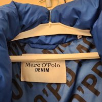 Marc O'Polo, Дълъг ватиран зимен елек с връзка, Син, S., снимка 10 - Елеци - 40137053