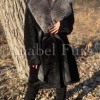 Луксозни дамски палта от естествен косъм и кашмир, снимка 14 - Палта, манта - 39542109