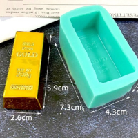 200 гр злато златно кюлче силиконов молд форма калъп фондан шоколад гипс сапун и др, снимка 2 - Форми - 44847530