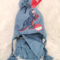 Зимен комплект шапка, шал и ръкавички 1-4г, снимка 4 - Шапки, шалове и ръкавици - 43309910