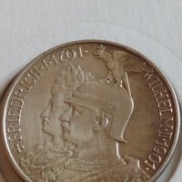 Сребърна монета 2 марки 1901г. Германска Империя Прусия Годишнина Кралско семейство 42053, снимка 17 - Нумизматика и бонистика - 43799124